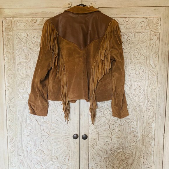 Vintage Bohemian Boho Suede Fringe Jacket - Picture 3 of 13